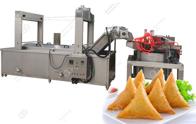 Hot Sale Industrial Continuous Samosa Frying Machine For Sale
