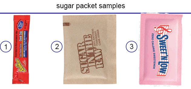 Sugar Packet Samples